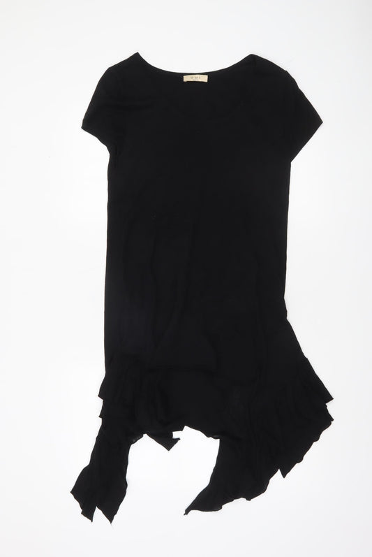Womens UK Size 14 Oui Black Tunic Jumper
