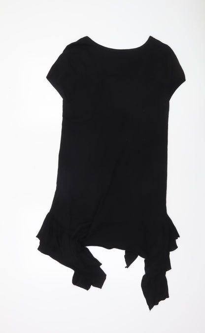 Womens UK Size 14 Oui Black Tunic Jumper