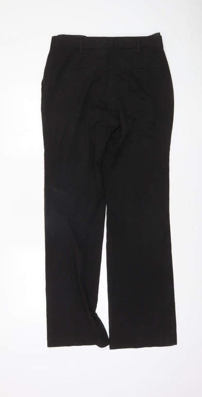 Next Womens Black Dress Pants Size 10L Straight Leg Trousers