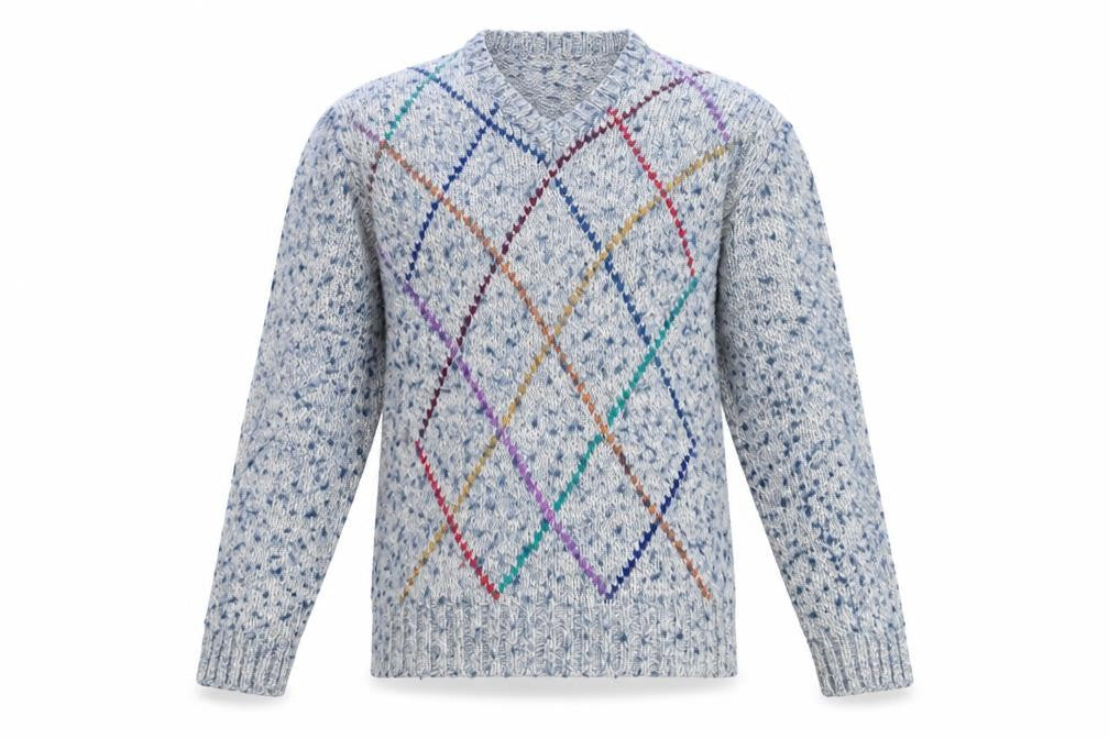 Mens UK Size M Jean Michaud Blue Pullover Jumper