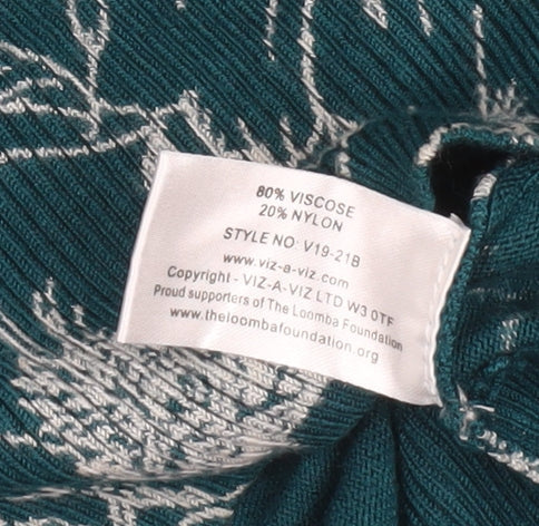 Womens UK Size M VIZ-A-VIZ Green Pullover Jumper
