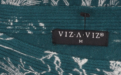 Womens UK Size M VIZ-A-VIZ Green Pullover Jumper