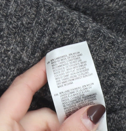 White Stuff Men's Grey Lambswool V-Neck Jumper Size L