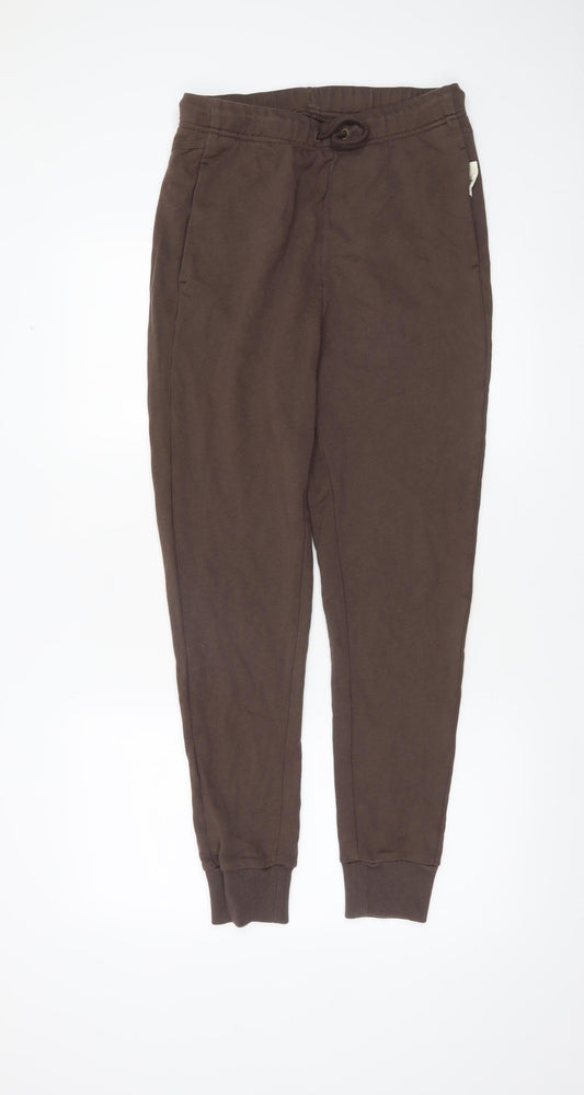 Adidas Men Brown Small Jogger Sweatpants Cotton Blend Casual
