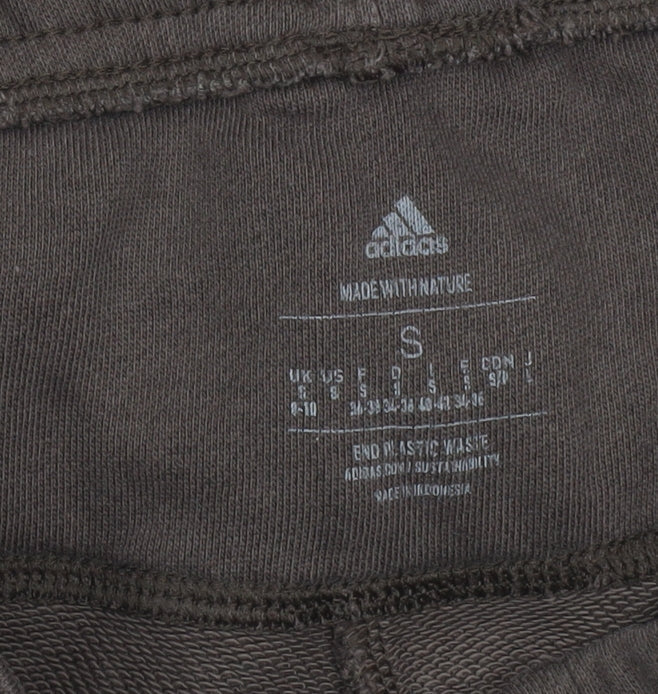 Adidas Men Brown Small Jogger Sweatpants Cotton Blend Casual