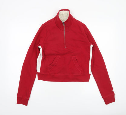 Womens UK Size XS Hollister Red Pullover Sweatshirt