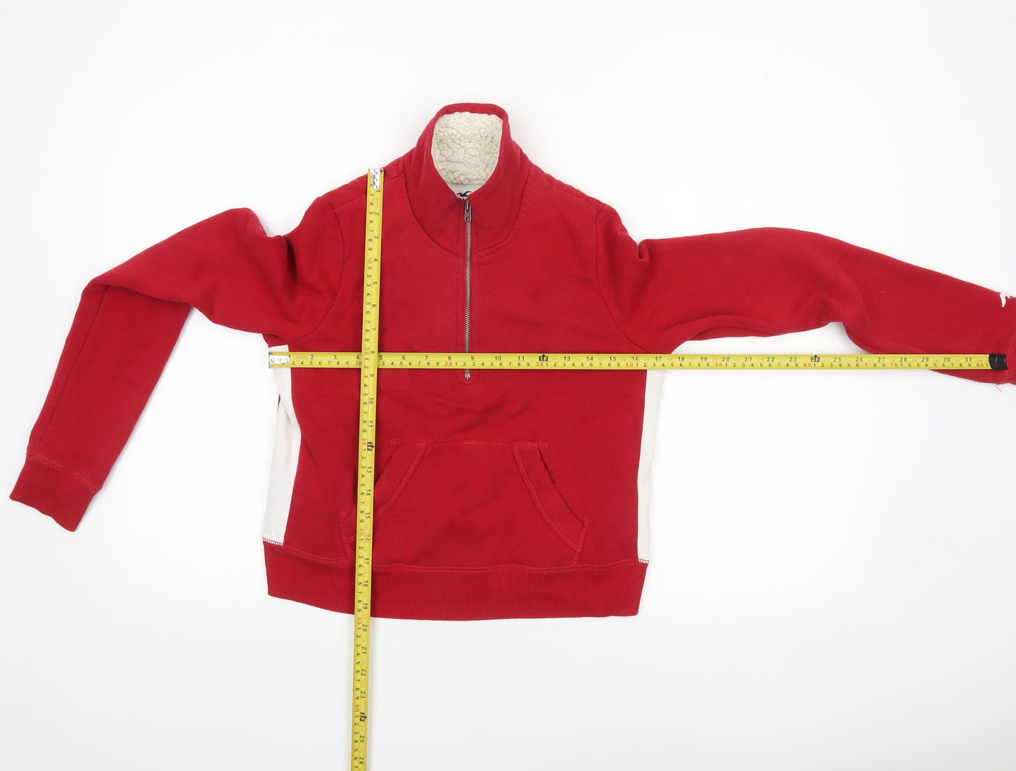 Womens UK Size XS Hollister Red Pullover Sweatshirt