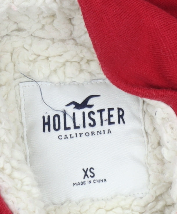Womens UK Size XS Hollister Red Pullover Sweatshirt