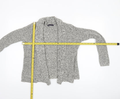 Marks and Spencer Womens Grey Chunky Knit Open Cardigan Size 12
