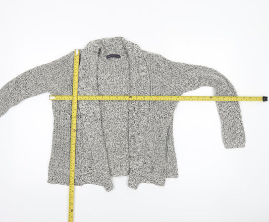 Marks and Spencer Womens Grey Chunky Knit Open Cardigan Size 12