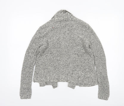 Marks and Spencer Womens Grey Chunky Knit Open Cardigan Size 12