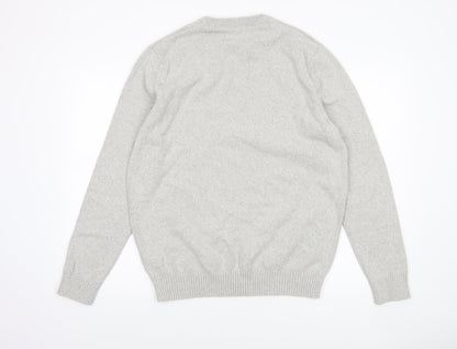 Springfield Men’s Grey Cotton Knit Pullover Jumper XL