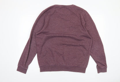 Mens UK Size L Threadbare Purple Pullover Sweatshirt