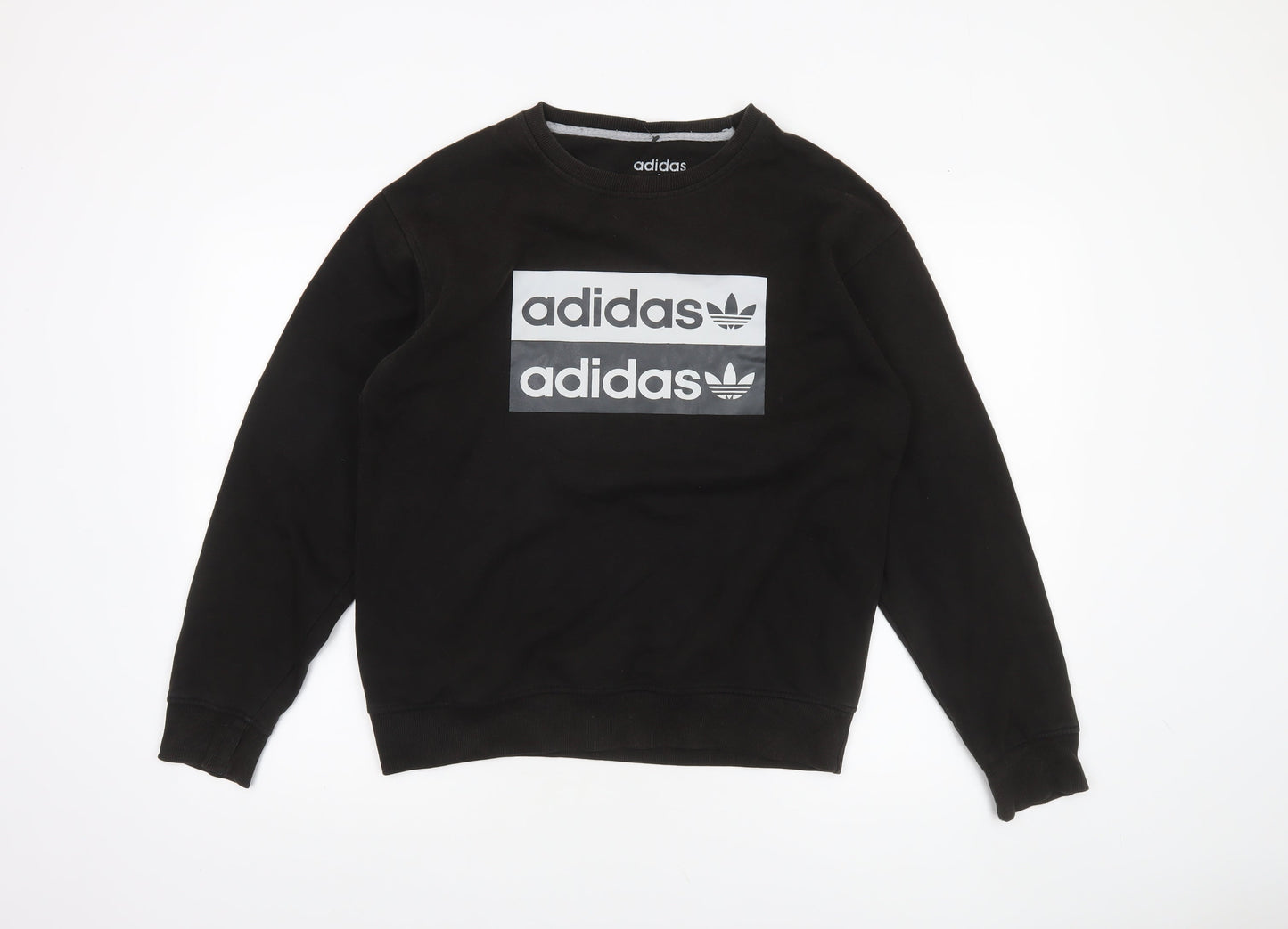 Mens UK Size S adidas Black Pullover Sweatshirt