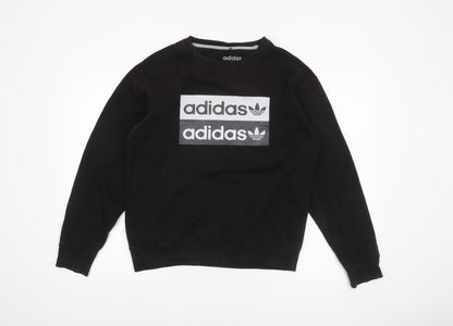 Mens UK Size S adidas Black Pullover Sweatshirt