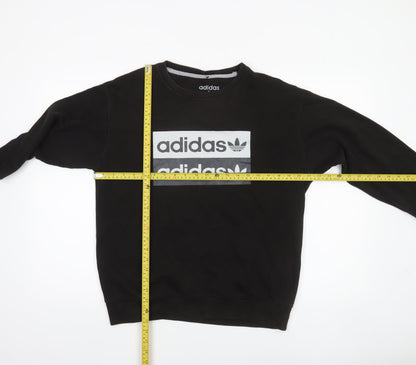 Mens UK Size S adidas Black Pullover Sweatshirt