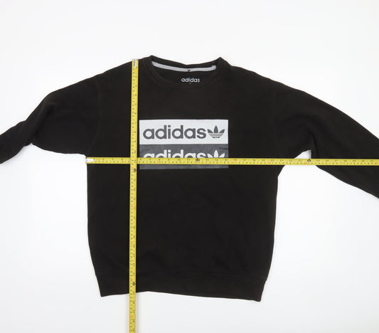 Mens UK Size S adidas Black Pullover Sweatshirt