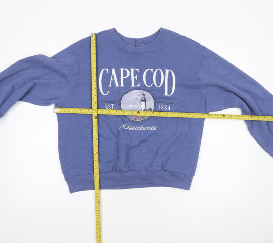 Hollister Women's Blue Cape Cod Massachusetts Pullover Sweatshirt S