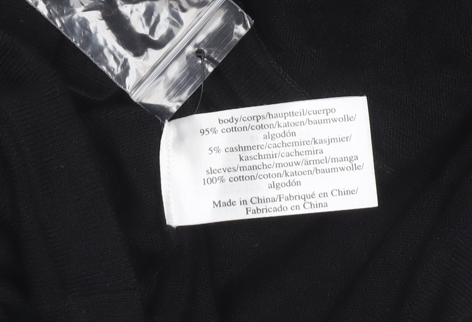 Laura Ashley Women's Black Crochet Sleeve Cardigan UK 16