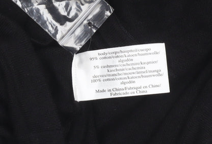 Laura Ashley Women's Black Crochet Sleeve Cardigan UK 16