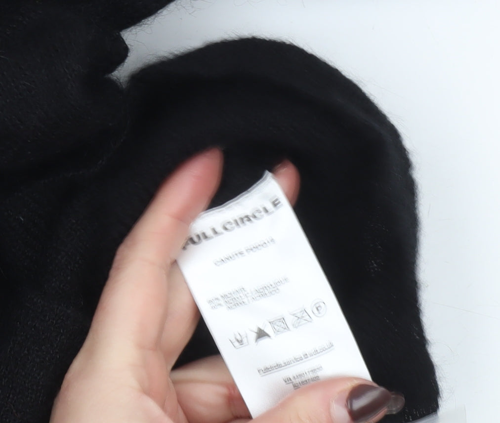 Full Circle Women's Black XS Puff Sleeve Angora Knit Jumper