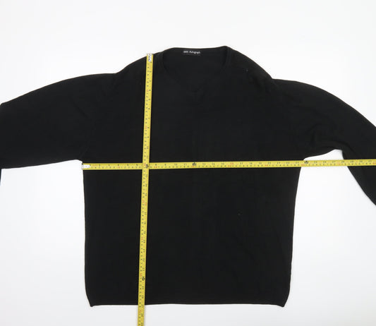 Marks and Spencer Men’s Black V-Neck Jumper XL Acrylic Knit
