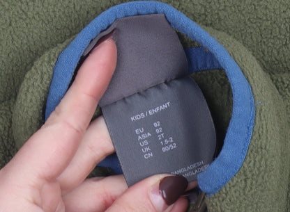 Jack Wolfskin Boys Green Fleece Full Zip Jacket Size 2 Years