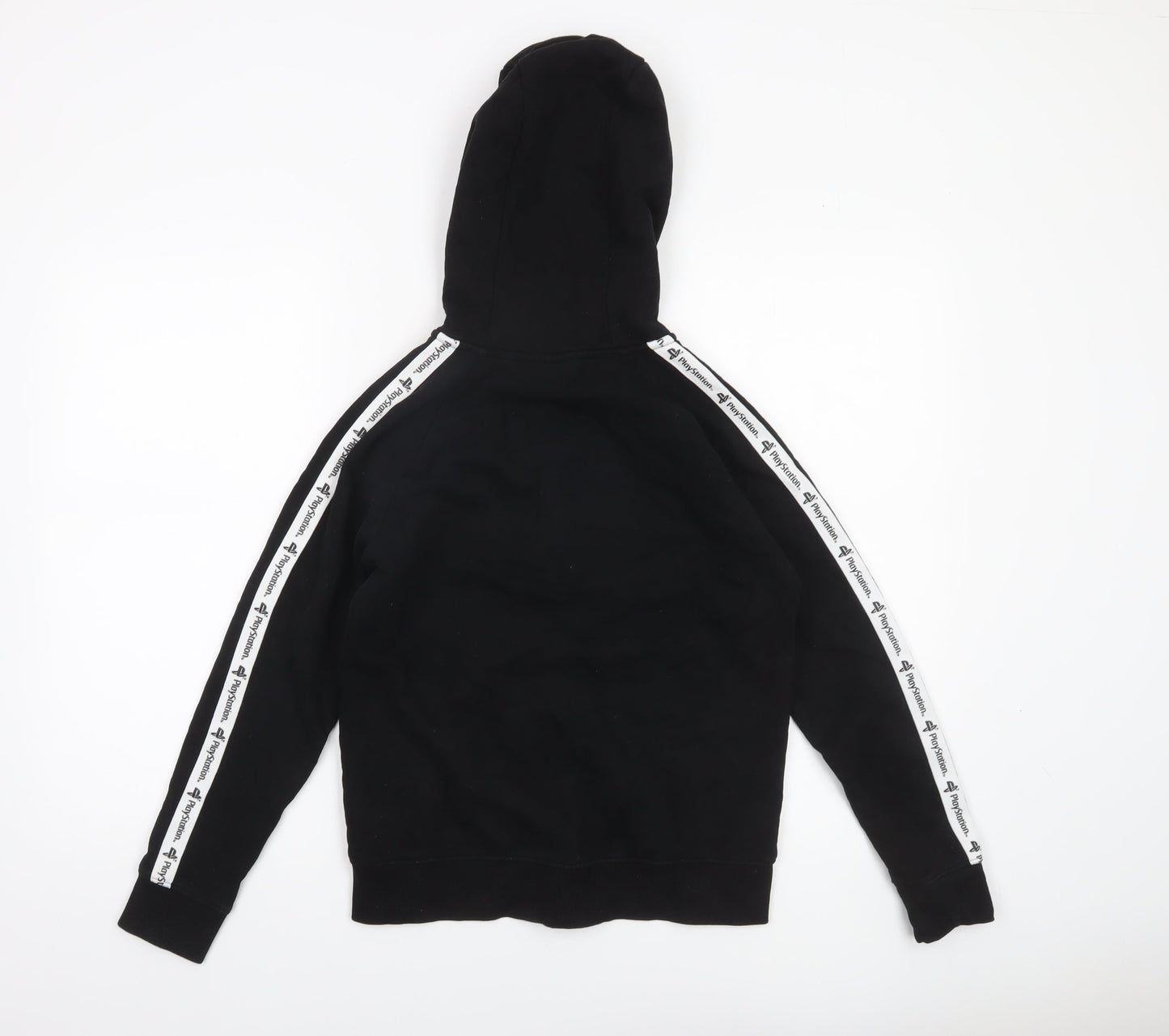 Next Boys Black PlayStation Full Zip Hoodie 12 Years Cotton Gamer Graphic