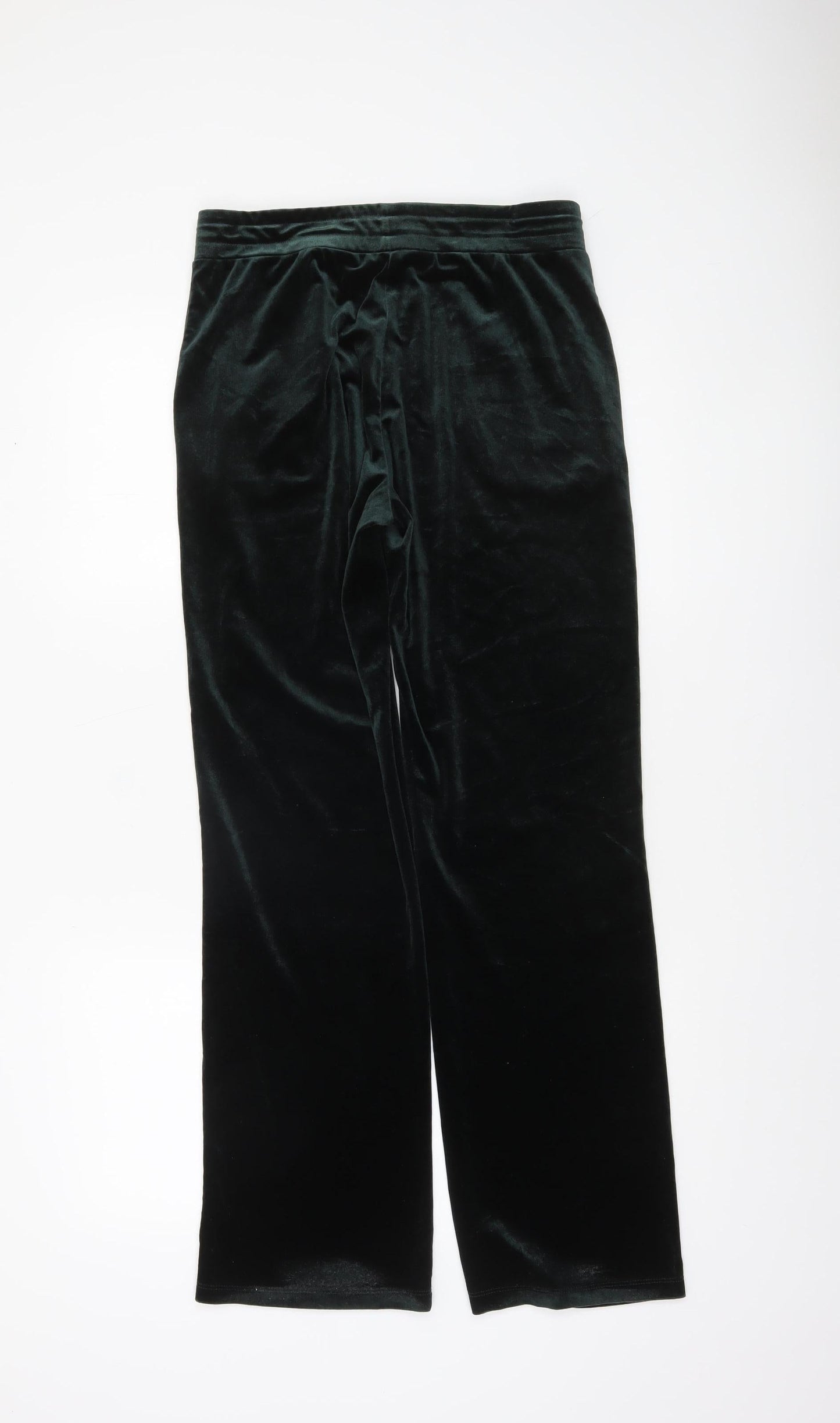 George Women’s Green Velvet Straight Leg Trousers Size 8-10