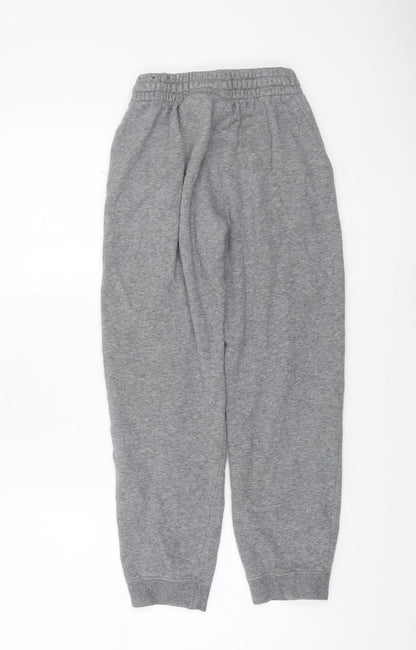 Nike Boys Grey Jogger Trousers L 158cm Cotton Blend Fleece Sweatpants