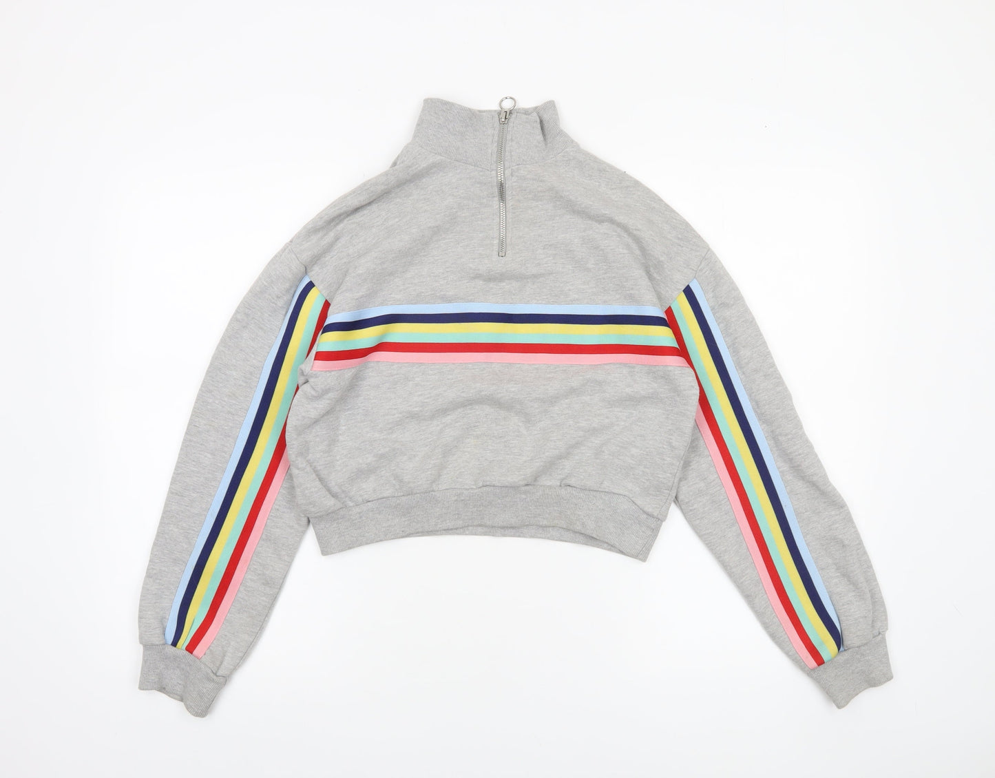 Womens UK Size XS Bershka Grey Pullover Sweatshirt