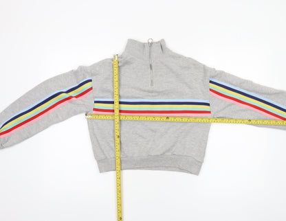 Womens UK Size XS Bershka Grey Pullover Sweatshirt