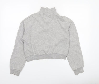 Womens UK Size XS Bershka Grey Pullover Sweatshirt