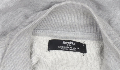 Womens UK Size XS Bershka Grey Pullover Sweatshirt
