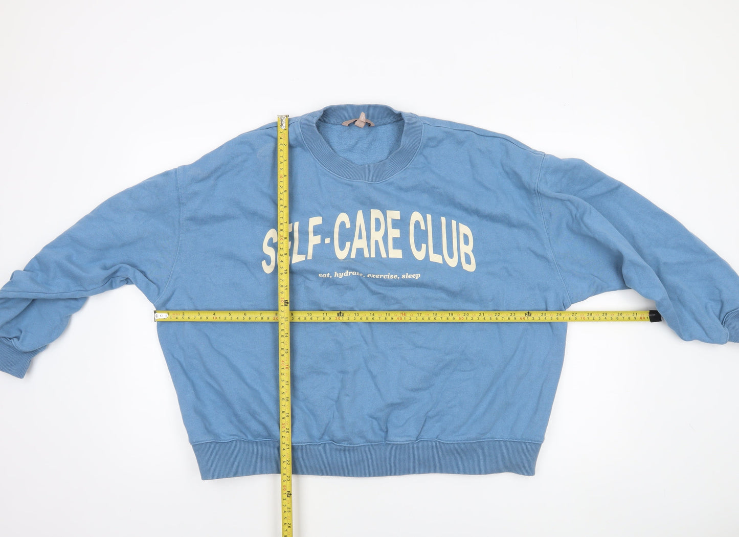 Womens UK Size 14 H&M Blue Pullover Sweatshirt