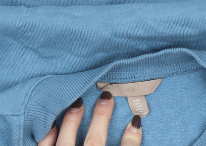 Womens UK Size 14 H&M Blue Pullover Sweatshirt