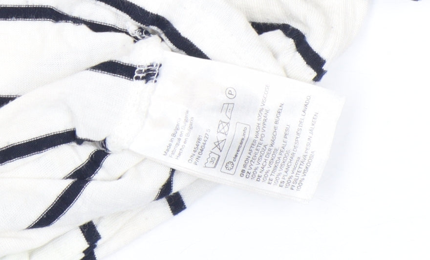 Womens UK Size M Basic White Basic T-Shirt