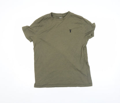 Next Boys Green Cotton Crew Neck Short Sleeve T-Shirt 10 Years