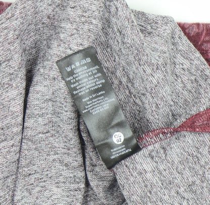 Nutmeg Women Purple Paisley Long Sleeve Jersey Top Size 18