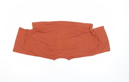 Womens UK Size 8 Missguided Brown Cropped T-Shirt