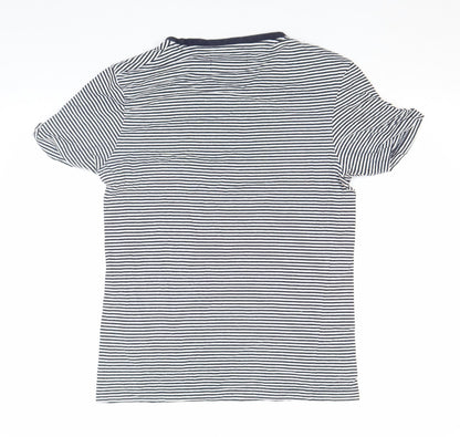 Womens UK Size S Zara Blue Basic T-Shirt