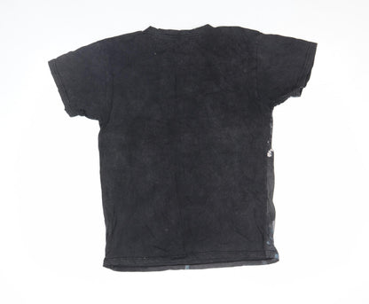 Womens UK Size S Zara Black Basic T-Shirt