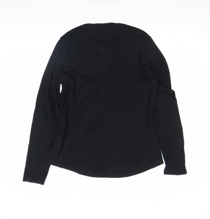 Womens UK Size 12 Marks and Spencer Black Basic T-Shirt
