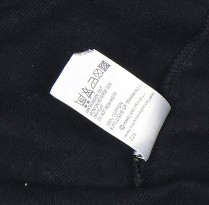 Womens UK Size 12 Marks and Spencer Black Basic T-Shirt