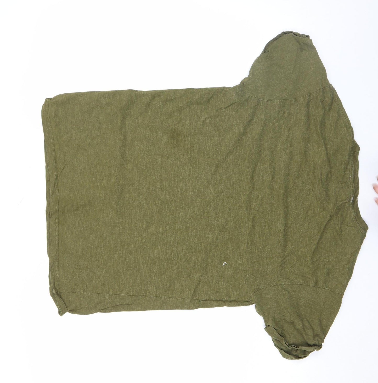 Topman Men's Green Cotton Crew Neck Short Sleeve T-Shirt M