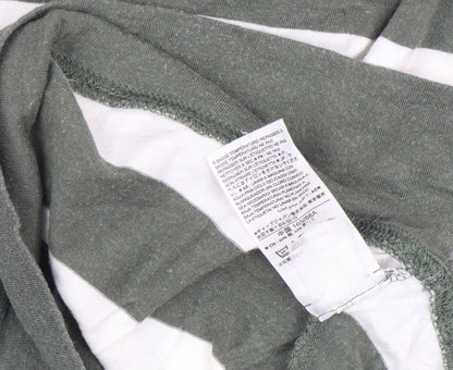 Gap Women’s Green White Striped Long Sleeve Cotton T-Shirt Size S