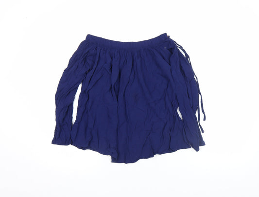Womens UK Size 14 Select Blue Peasant Blouse