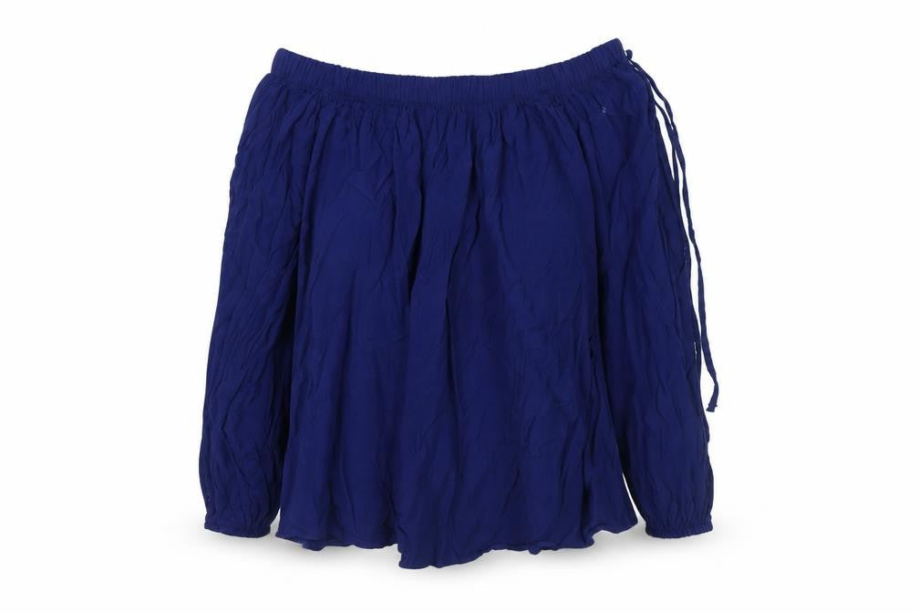 Womens UK Size 14 Select Blue Peasant Blouse