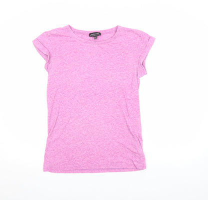 Womens UK Size 8 Warehouse Pink Basic T-Shirt