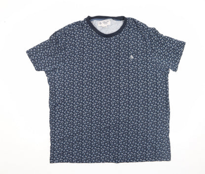 Penguin by Munsingwear Men's Blue Floral Cotton T-Shirt XL